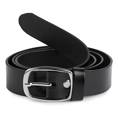 Imagen de Merry Style Cinturón de Cuero para Mujer D41 (Negro 1, 85 cm (Largo total 104 cm))