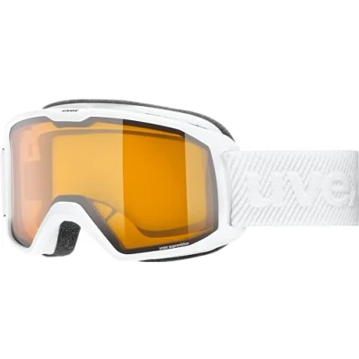 Imagen de uvex elemnt LGL, gafas de esquí unisex, con mejora del contraste, campo visual ampliado antivaho, white/lasergold lite clear, one size