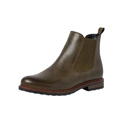 Imagen de Tamaris Damen 1 25056 41, Botas Estilo Chelsea Mujer, Olive Leather, 39 EU