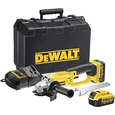Imagen de DEWALT DCG412M2 QW Mini amoladora XR 18V, 4.0 Ah, 7,000 rpm, Disco de 125 mm, Freno Electrónico, Cambio Rápido Disco, Incluye 2 Baterías, Cargador Multivoltaje, Empuñadura y Maletín Transporte