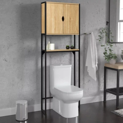 Imagen de IDMarket Mueble estante superior WC armario DETROIT diseño industrial