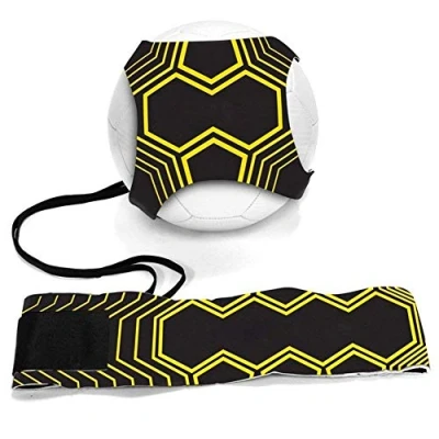 Imagen de fútbol Trainer Banda Entrenador de patadas Football Manos libres Práctica en solitario elástica Equipo entrenamiento cinturón ajustable para niños y adultos Se adapta a la bola 3, 4 5