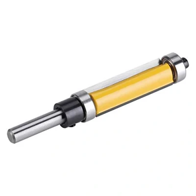 Imagen de Broca Flush Trim Edge Bit Fresa para Enrasar 1 1/2&quot;H * 1/4&quot; Brocas de Ebanistería Shank Trush Pattern Router Madera Cojinete Herramientas Carpinteria