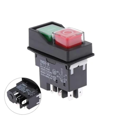 Imagen de ULVOWZSTZ Electromagnetic Push Button Switches Starter Machine Tool Equipment Waterproof Switch Safety Security IP55 KLD28A(A2 5pin)