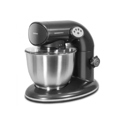 Imagen de Cecotec Batidora Amasadora Cecomixer Compact. 1000 W, Sistema Avanzado de engranajes y Movimiento planetario, Bol acero 5,6l, 6 Funciones, 4 niveles Velocidad, Tapa transparente