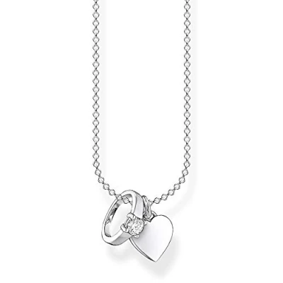 Imagen de THOMAS SABO Collar de mujer con anillo plata ley 925 corazón 38 45 cm longitud