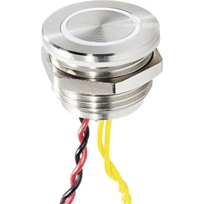 Imagen de Renkforce RF 4707816 Pulsador de timbre con piezoeléctrico (acero inoxidable, 24 V/0,3 A), color blanco