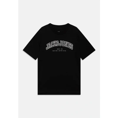Imagen de Jack &amp; Jones Junior Jjecaleb TEE O NECK Camiseta estampada Black para niños, Talla: 12a,