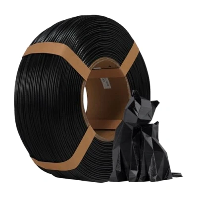 Imagen de eSUN Filamento de Recambio PLA+ 1,75 mm, PLA Plus Impresión 3D Sin Bobina, Precisión Dimensional +/ 0.03mm, 1KG (2.2 LBS) para Impresoras 3D,Negro