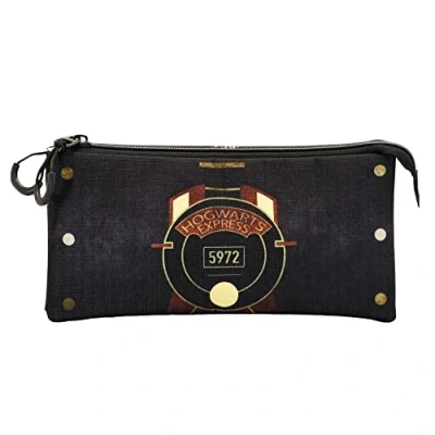 Imagen de Harry Potter Express Estuche Portatodo Triple ECO, Multicolor, 23 x 11 cm