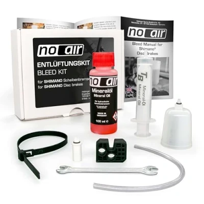 Imagen de noair kit de purga para frenos disco Shimano juego sangrado que incluye aceite mineral/líquido bicicleta