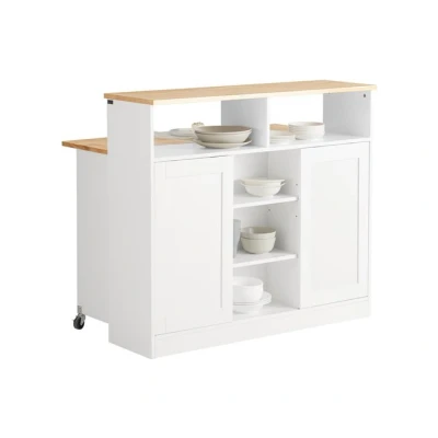 Imagen de SoBuy FSB36 HG Aparador de Almacenamiento con Encimera Extensible Isla Cocina Armario Múltiple 110 x 97 68 cm ES (110 cm)