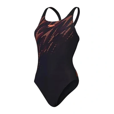 Imagen de Speedo Hyperboom Bañador, Mujer, Talla: 36, Black/siren red/plum dandy