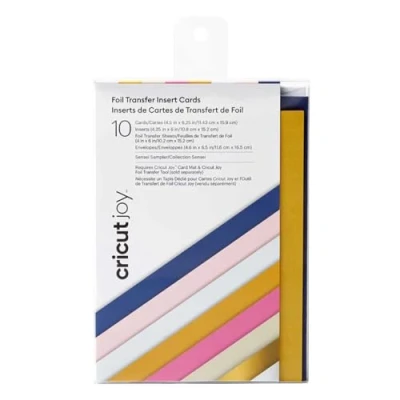 Imagen de Cricut S9001130 Sensei, Joy Foil Transfer Insert Cards 10 Pack 11.4cm x 15.9cm, Multicolor, Regular