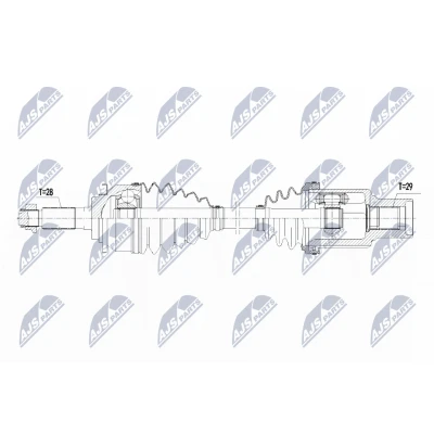 Imagen de NTY NPW FR 090 Árbol de Transmisión Eje delantero, derecha 565 Caja cambios manual, automática