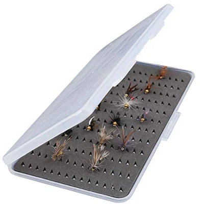 Imagen de Caja de Pesca con mosca, mosca seca transparente cebo espuma para trucha Moscas