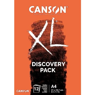 Imagen de Canson XL, Discovery Pack, mini pk, A4 21x29,7cm, Blanco, 12 hojas