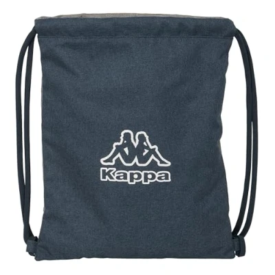 Imagen de KAPPA DARK NAVY Mochila Saco Plano Grande, Mochila, Ideal para Niños de Diferentes Edades, Cómoda y Versátil, Calidad Resistencia, 35x40 cm, Color Gris/Azul Marino Melange