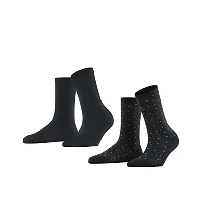 Imagen de ESPRIT Playful Dot 2 Pack W SO algodón estampado pares, Calcetines Mujer, Negro (Black 3000), 35 38