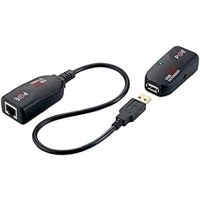 Imagen de LOGILINK Ua0207 USB 2.0 Extender, De hasta 50 Metros A Través Un Cable Cat 5, PoE