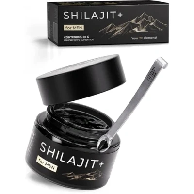 Imagen de Shilajit Original Himalaya Für Männer 82% Fulvinsäure 50g Premium Mumijo Hochdosiert Aus Himalya Gebirge I Handernte Inkl. 500mg Dosierlöffel