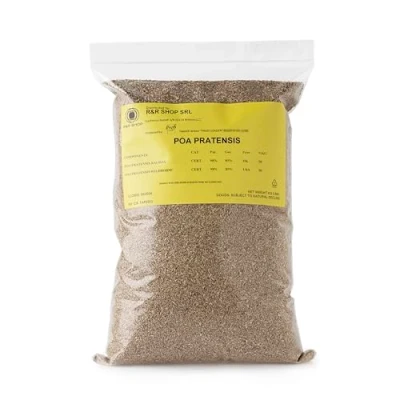 Imagen de R&amp;R SHOP Semillas para Césped, Poa Pratensis, Autoregenerantes y Resistentes (5Kg 200mq)
