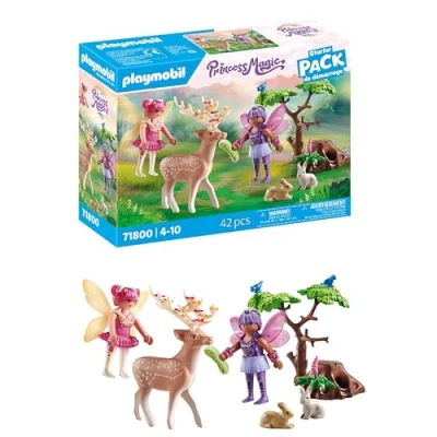 Imagen de PLAYMOBIL Fairies Hadas con adorables Animales del Bosque Juguetes de Cuento Juguete para niños y niñas a Partir 4 años 71800