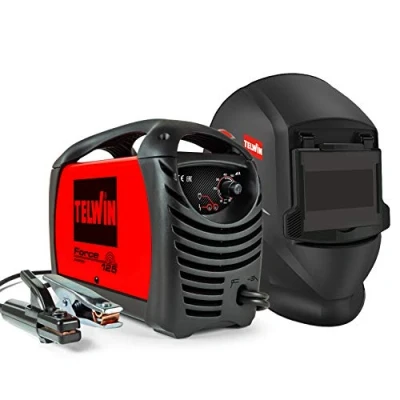 Imagen de Telwin 815861 Force 125 Soldadora inverter a electrodo MMA con casque de soldadura, 10 80A, 230 V