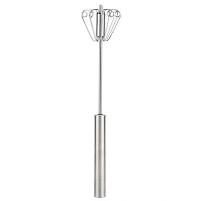 Imagen de batidor de Cocina acero inoxidable huevo rotación semiautomática mano para espumador leche y casera batir Mezcla agitación Herramienta