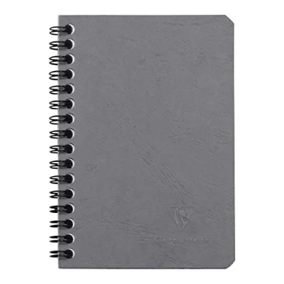 Imagen de Clairefontaine &#039;Age Bag&#039; Cuaderno de espiral (9 x 14 cm, 100 páginas), color gris