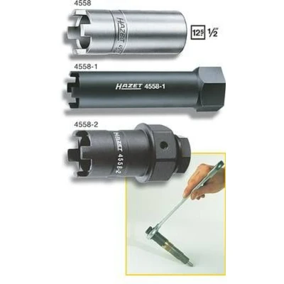 Imagen de Llave de perno, tuerca tensora portainyector HAZET 4558