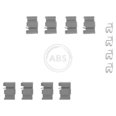 Imagen de A.B.S. 1133Q Kit de accesorios, pastillas frenos TOYOTA: Land Cruiser Prado 90, 120, 150