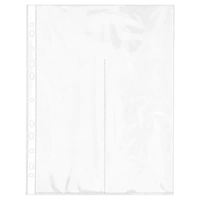 Imagen de Ideen mit Herz Fundas transparentes para folletos DIN A4 2 compartimentos de 10,9 x 30 cm 50 unidades fotos Pegatinas Tickets Cartas
