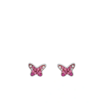 Imagen de Prinzessin Lillifee pendientes de plata ley 925 para niñas, con Preciosa, 0,5 cm, plata, mariposa, en caja regalo, 2034006