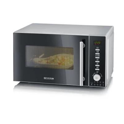Imagen de SEVERIN microondas con grill y convección 3 en 1, horno 10 niveles de potencia, digital multifunción plato giratorio 2 rejillas, negro, MW 7773
