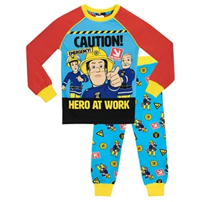 Imagen de Fireman Sam Pijama para Niños el Bombero Ajuste Ceñido Multicolor 3 4 Años