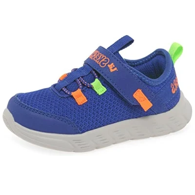 Imagen de Skechers 407303N BLOR, Zapatillas, Blue Textile/Synthetic/Orange &amp; Lime Trim, 19.5 EU