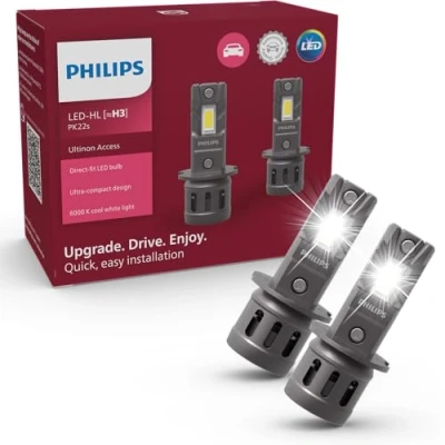 Imagen de Philips Ultinon Access LED lámpara para faros de coche (H3), ultra compact direct fit, +80%, 6.000K, set 2