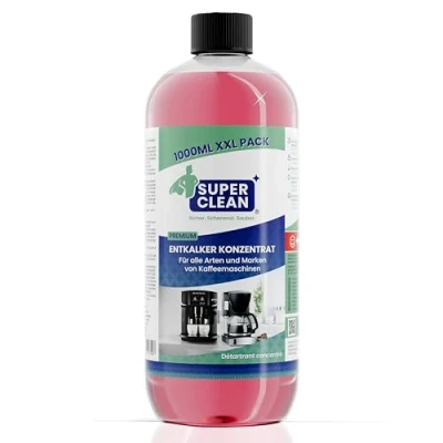Imagen de SUPER CLEAN Descalcificador universal de 1000 ml, líquido, para todas las máquinas y marcas, 10 x descalcificación, eficaz cafeteras, hervidores agua duchas