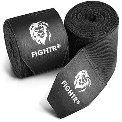 Imagen de FIGHTR® Premium Vendas de Boxeo máxima Estabilidad y Seguridad 4m Cinta Medio elásticos con Lazo para el Pulgar Boxeo, MMA, Mauy Thai Box Bandage Sport
