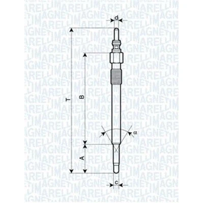 Imagen de MAGNETI MARELLI 062900050304 Bujía de precalentamiento 11,5V 10A M10X1 VOLKSWAGEN: LT 28 46 2 Kasten, 35 II Bus