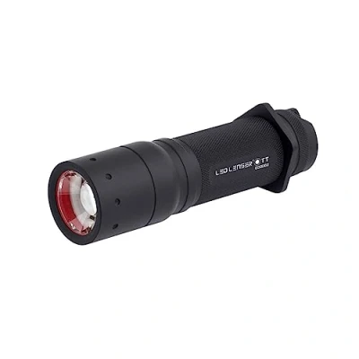 Imagen de Ledlenser Linterna de bolsillo táctica LED TT, 280 lúmenes, haz luz 220m, carcasa metálica robusta, enfocable, funcionamiento con 3 pilas AAA, incl. pilas, cazar, pescar, exteriores