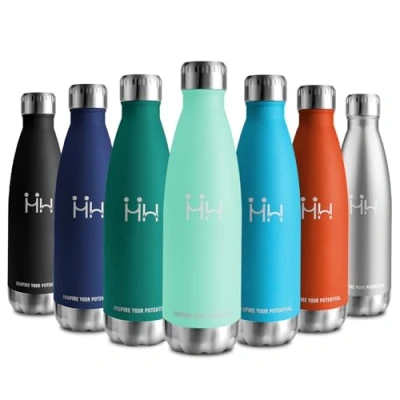 Imagen de Botella Agua Acero Inoxidable 750ml, Termica sin BPA, Termo a Prueba de Fugas, Garrafa Reutilizable, Cantimplora para Niños, Escuela, Oficina, Gimnasio, Deporte, Viajes