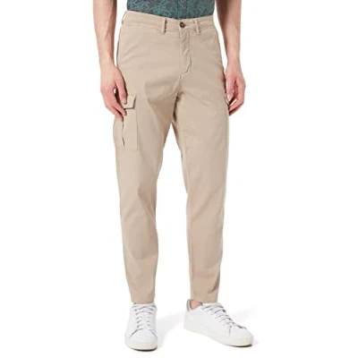 Imagen de SELECTED HOMME Slhslimtapered Wick 172 Cargo W Noos Pantalones, Chinchilla, 38W/32L para Hombre