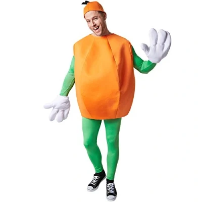 Imagen de TecTake dressforfun Disfraz de Naranja Unisexo Parte Superior sin Mangas Manoplas Grandes y Divertidas Incl. Gorro (XL Nr. 301636)