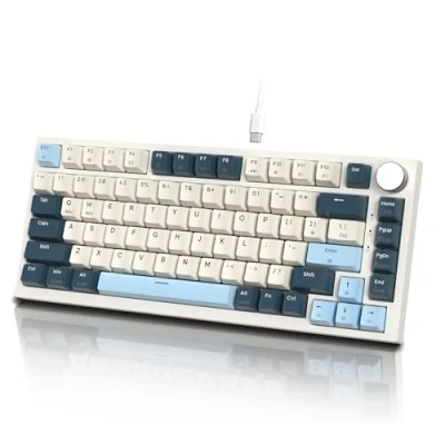 Imagen de ATTACK SHARK K85 Teclado Mecanico Gaming para Valorant, Accionamiento Ajustable, Interruptor Magnético, Apex Pro TKL Gasket con Cable, RGB, Perilla, Soporte DKS/MT/TGL, QWERTY US, PC/Mac