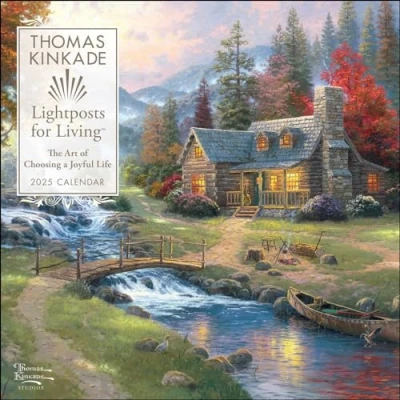 Imagen de Thomas Kinkade Lightposts for Living 2025 Wall Calendar