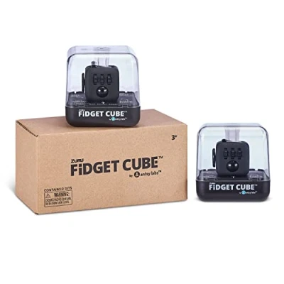Imagen de Cubo Original para ansiedad, Juguete aliviar el estrés, sensorial, Negro (Paquete de 2) por Antsy Lab