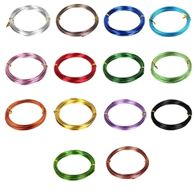 Imagen de Sixfolo 5 m x 14 Rollos de Alambre Manualidades,Alambre Joyeria Aluminio1mm Metal Flexible Fino para BisuteríA Fabricacion,Floristeria,Bonsai