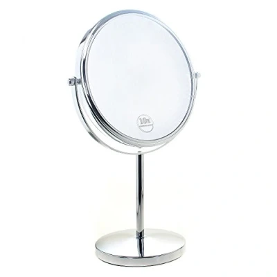 Imagen de TUKA Cosmética Espejo 7x Aumento, ø 20cm Espejos para baño, de Mesa Afeitar y Maquillar, 8&quot; 360 rotación, con Cara Doble: Estándar 1:1 + 1:7 Ampliación. TKD3108